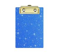 Shimmering Portable Clipboard 6x4Inch with Metal Clamp Retractable Hook Easy Clean Document Clip