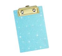 Shimmering Portable Clipboard 6x4Inch with Metal Clamp Retractable Hook Easy Clean Document Clip