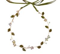 Shimmering rhinestone trimmed headband delicate wedding hair jewelry is suitable for a wedding headpiece without an active lifestyle or luxurious look