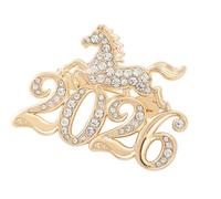 Shimmering Rhinestones Alloy Horse Pin Animal Shaped Brooch with Secure Clasp Elegant Jewellery for Clothes Animal Jewelry