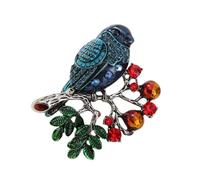 Shimmering Rhinestones Bird Branch Brooch With Oil Drop Finish Lapel Pin Ideal For Casual And Formal Outfits Bird Brooch Rhinestones