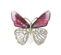 Shimmering Rhinestones Butterfly Brooch - Crystal Studded Pin for Jackets, Bags or Wedding Guest Dresses