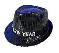 Shimmering Sequined Hat For Stage Show Hat New Year Eve Headwear Gentleman Carnivals Party Accessory Headpiece Glittering Jazzy