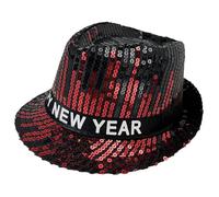 Shimmering Sequined Hat For Stage Show Hat New Year Eve Headwear Gentleman Carnivals Party Accessory Headpiece Glittering Jazzy