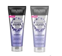 Shimmering Silver Shampoo (250ml) and Shimmering Silver Conditioner (250ml) by John Frieda for Dull Grey Hair