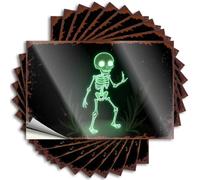 Shimmering Skeleton in A Lush, Dark Garden Hat Coastal - Home Gym Decor Stickers Self Adhesive Sticker(12X18CM)