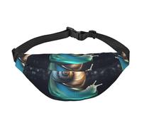 Shimmering Snail Fanny Pack for Men Women Crossbody Waist Bag Everywhere Belt Bag Wallet Hip Bum Bag with Adjustable Strap Casual Chest Bag for Outdoor Hiking Cycling, Black, One Size
