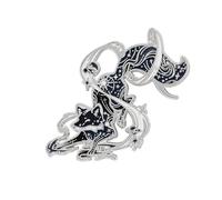 Shimmering Star Foxes Brooch In Gold And Silver Stylish Accessory Secure Clasp For Outfit Enhancement Starry