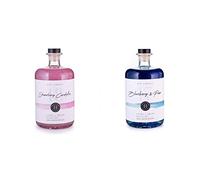 Shimmering Strawberry Candy Floss Handmade Gin Liqueur 70cl - Premium Craft Pink Gin - 20% ABV & Blueberry & Pear Handmade Gin Liqueur 70cl - Premium Craft Gin - 20% ABV