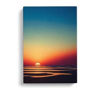 Shimmering Sunset Canvas Print | Gallery Wrapped 30mm Frame Wall Art | 30x20 inches | Ready to Hang | Modern Landscape Picture | Living Room Bedroom Lounge Office