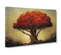 Shimmering Tree Canvas Print | Gallery Wrapped 30mm Frame Wall Art | 30x20 inches | Ready to Hang | Contemporary Landscape Picture | Living Room Bedroom Lounge Office