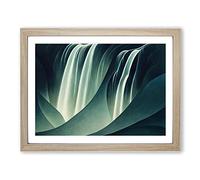 Shimmering Waterfall Framed Wall Art Print A2 Oak