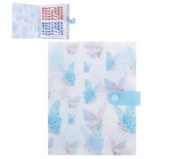 Shimmeroo 144 Slots Sticker Storage Book,Transparent A5 Sticker Album Scrapbooking Collection for Photo Collection Book Card Nail Art Stickers