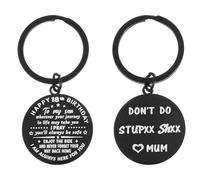 Shimmeroo 18th Birthday Gifts, Black Metal Keychain Unique 18th Birthday Gifts Ideas Decorations for Boys Men Him Son Teenage from Mom