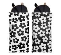Shimmeroo 2Pcs Sunglass Soft Eyeglass Cases for Women,PU Leather Sunglasses Pouch Cute Glasses Pouch Bag for Women Girls