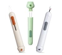Shimmeroo 3-in-1 Seam Ripper Needle Threader Set, Automatic Needle Threader & Seam Ripper with Storage Case, Quick Stitch Remover for Hand Sewing, Quilting, Embroidery