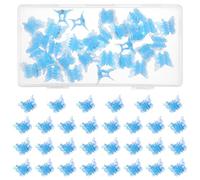 Shimmeroo 30PCS Mini Butterfly Hair Clips, Blue Butterfly Clamp Glitter Holographic Glossy Small Claw Clips for Women Girls Fine Thin Hair