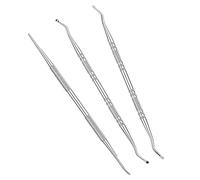 Shimmeroo 3Pcs Nail Cleaner Tool,Ingrown Toenail Tools Double Sided Ingrown Toenail File and Lifter,Professional Metal Nail File for Toenails Care for Home Salon Foot Care
