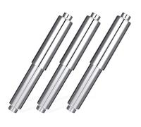 Shimmeroo 3Pcs Plastic Toilet Roll Holder Insert Replacement,Spring Toilet Paper Roller Rod for Bathroom,WC Tissue Rolls Fixture Accessories(Silver)