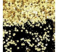 Shimmeroo 50g Gold Star Sequins, 0.2" Mini Star Embroidery Sequins with Holes Tiny Sew on Sequin Bulk for DIY Sewing Dolls Crafts Jewelry Decoration Costume Accessories