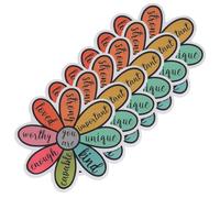 Shimmeroo 6Pcs You are Kind Enough Worthy Loved Strong Enough Sticker Inspirational Vinyl Decals for Tumbler Laptop Books Phone