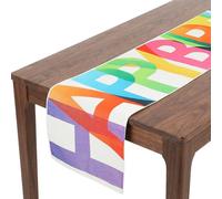 Shimmeroo Happy Birthday Table Runner - 183*33cm Colorful Happy Birthday Table Cloth, Linen Tables Decoration for Home Party Desktop Kitchen Dinning Indoor Outdoor Decor