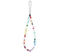 Shimmeroo Rainbow Beaded phone charms, Butterfly Acrylic Phone Wrist Strap Crystal Camera Charm for Women Girls Cellphone case accessories