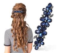 Shimmeroo Wedding Hair Accessories for Women,Sparkly Crystal Bridal Hair Accessories for Women,Blue Rhinestone Flower Bridal Accessory for Wedding, Bride, Prom,Flower Girls(Blue)