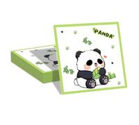 Shimmerz 20 Piece Napkins Colourful Panda Design Birthday Party Paper Napkins Soft Disposable Napkins For Kids Festivity Christening Anniversary Adult Party 33 x 33 cm 2-Ply