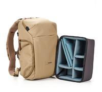 Shimoda Urban Explore Camera Backpack - Carry-On, Removable Insert, Capture Clip Mount, Quick Access, Tripod/Gimbal Pockets, Hidden AirTag/Passport Pockets (Khaki, 20 litre)