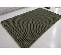 SHIMOH Upgraded Waffle Bath Mat - Ultra Soft, Super Absorbent & Non-Slip Rug with Tassels, Machine Washable, Rubber Backed for Bathroom, Hallway Runner, Kitchen and More (Dark Green, 24" X 36")