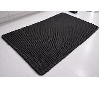 SHIMOH Upgraded Waffle Bath Mat - Ultra Soft, Super Absorbent & Non-Slip Rug with Tassels, Machine Washable, Rubber Backed for Bathroom, Hallway Runner, Kitchen and More (Black, 24" X 36")