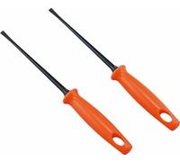 Shimomura Planning 37275 Hot Plate Scratch Resistant Octopus Picks, Flat Type, Set of 2, Made in Japan, Dishwasher Safe, Heat Resistant, Takoyaki, Easy to Collect Dough, Flat Tip, Resin Tip, Orange,