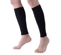 Shin Defender 1 Pair Shin Guard Sports Unisex Elasticity Thigh Socks,Pressure Leg Sleeve,Calf(Black-1pair)
