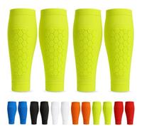 Shin Defender Kids, Shindefender Shin Guards Pads - 2 Pairs of Honeycomb Compression Sleeve, Soccer Shindefender Sleeves for Youth Adult (GREEN,XL(ADULT))