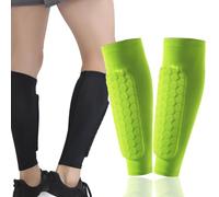 Shin Defender Shin Guards Kids, 2 Pack Shindefender Shin Guards Soccer, For Kids Youth Adult (Green, M)