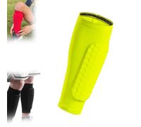 Shin Defender Shin Pads Shindefender Shin Guards Kids Knee Pads Shindefender Guards Soft Pads for Women Boys, Teenagers, Adults Washable Compression Sleeve with Honeycomb Padsfor Football (Green, M)