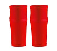 shin guards 1 Pair Soccer Shin Guard Sleeves,Football Pad Holder Protective Soft Calf Socks with Pocket(Red,M)