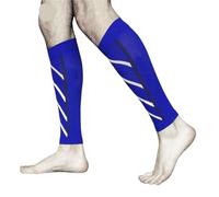 shin guards 1 Pair Sports Calf Compression Sleeves Support Brace Leg Guards Shin Splint Cycling Running Basketball Football(C-Blue)