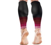 shin guards 1 Pair Sports Calf Compression Sleeves Support Brace Leg Guards Shin Splint Cycling Running Basketball Football(A-Black Red)