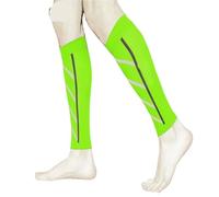 shin guards 1 Pair Sports Calf Compression Sleeves Support Brace Leg Guards Shin Splint Cycling Running Basketball Football(C-Green)