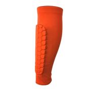 shin guards 1PC Soccer Shin Guard Pads for Adult,Calf Compression Sleeve with Honeycomb Pad,Support for Splint Baseball(1 PC Orange,L)
