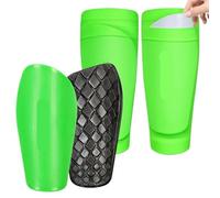 shin guards Soccer Shin Guards for Adults with Sleeves, Lightweight, Protective Equipment(Green,S)