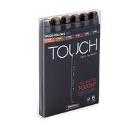 Shin Han : Touch Twin 6 Marker Pen Set : Wood Colors
