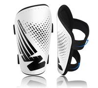 Shin Pads Football Youth Kids - Shin Guard for Boys Girls Teenagers 2-18 Years Old - Soccer Shin Guards Protection Equipment with Adjustable Straps - White,XS