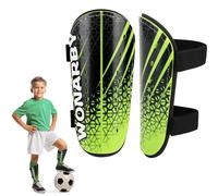 Shin Pads Football Youth Kids - Shin Guard for Boys Girls Teenagers 2-18 Years Old - Soccer Shin Guards Protection Equipment with Adjustable Straps - Green,S