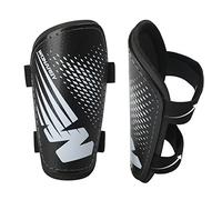 Shin Pads Football Youth Kids - Shin Guard for Boys Girls Teenagers 2-18 Years Old - Soccer Shin Guards Protection Equipment with Adjustable Straps - Black, L