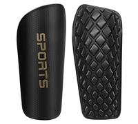 Shin Pads for Adults Men & Women, Protective Football Shin Guards, Lightweight Impact-Resistant Leg Protection for Soccer & Hockey (Black, 2 Pack)