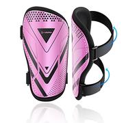 Shin Pads Girls CE Certified Airsfish Kids Football Shin Guards Breathable Non Slip Extended Adjustable Straps Lightweight Soccer Shin Pads for Boys Girls Teens Leg Calf Protective Gear Pink