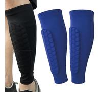Shin Pads, Ski Shin Protector, Honeycomb Shin Defender Ski Shin Guards, Shin Protectors for Boys, Children, Teenagers, Adults, Skiing, Football, Hockey, Soccer Games Beginners (Blue,S)